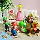 Lot 6 pcs Super Mario Bros Collection Figures Doll Toy  