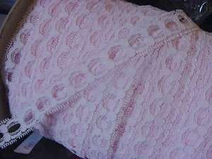 10 yd 3/4 w Pink Insertion Lace Trim   1/4opening  