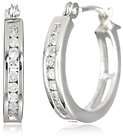 cttw Diamond InsideOut Hoop Earrings   14kt White Gold   SI1 SI2 