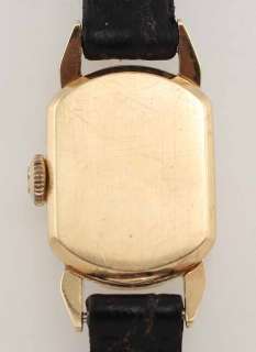 Vintage Omega 18k Yellow Gold 17J Cal 244 Ladies Wrist Watch c1954 