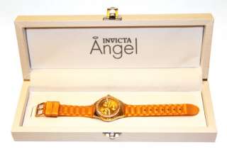 IN1650 Invicta Womens Angel Multifunction Rubber Fashion Crystal Watch 