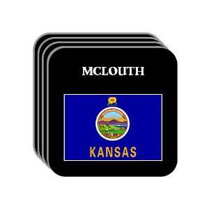 US State Flag   MCLOUTH, Kansas (KS) Set of 4 Mini Mousepad Coasters
