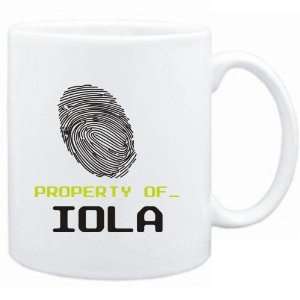  Mug White  Property of _ Iola   Fingerprint  Female 