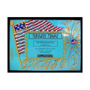 Americas Flag Design   Hand Painted   Frame   5x7 