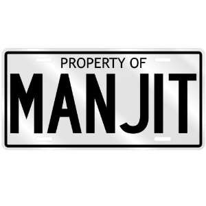  PROPERTY OF MANJIT LICENSE PLATE SING NAME