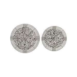  IMAX 10706 2 Malacca Rattanand Wire Bowls   Set of 2
