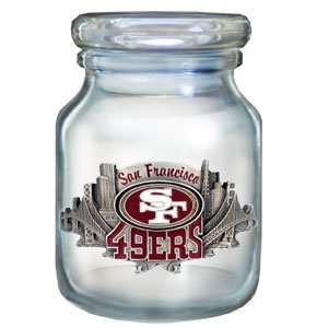  San Francisco 49ers Logod Candy Jar   NFL Football Fan 