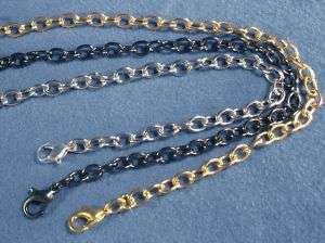 Charm Bracelets Starter Open Link Chain Silver or Gold  