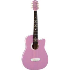  Luna Aurora Petite Dreadnought Acoustic Guitar, Orchid 