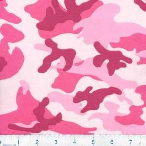  60 Wide Jersey Knit Fabric Camo Pink By The Yard: Arts 