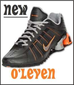 NIKE SHOX OLEVEN MENs Running Shoes BLK /ORANGE/SILVER BRAND NEW 