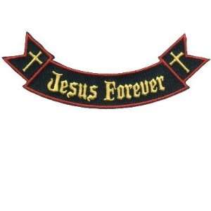  Ribbon Rocker Jesus Forever Christian Biker Vest Patch 