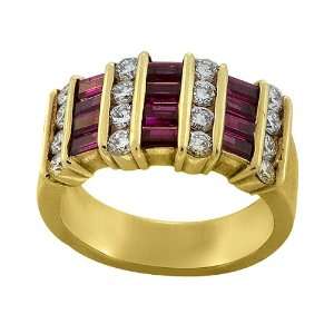   Gold Diamond and Ruby Ring (.86 ct. tw.): Alicias Jewelers: Jewelry