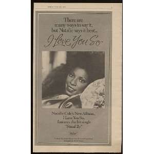 1979 Natalie Cole I Love You So Promo Print Ad (Music 