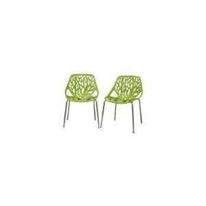   DC 451 Green Birch Sapling Plastic Accent / Dining Chair in Green