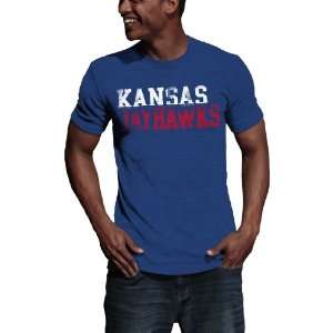  NCAA Kansas Jayhawks Literality Vintage Heather Tee Shirt 
