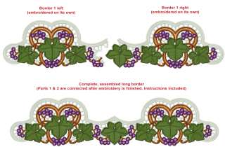 ABC Designs Grape Lace Standalone Machine Embroidery Designs Set 5x7 