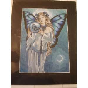  Jessica Galbreth Shades of Blue Fairy Faery Matted Print 