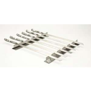   Stainless Steel Kabob Rack with Six Skewers Set: Patio, Lawn & Garden