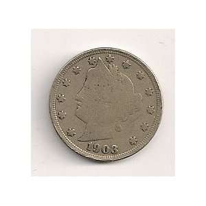  1903 Liberty Nickel in 2x2 plastic coin flip #1056 