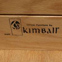6ft Vintage Kimball Walnut Credenza Cabinet  