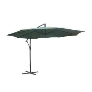  10 ft Green Aluminum Patio Offset Umbrella Patio, Lawn & Garden