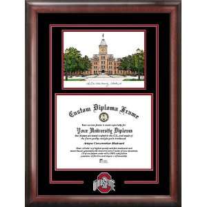  Ohio State Buckeyes Spirit Diploma Frame with Campus Image 