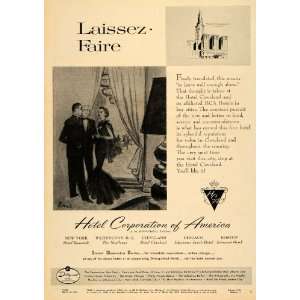  1957 Ad Laissez Faire Hotel Cleveland Sonnabend Travel 