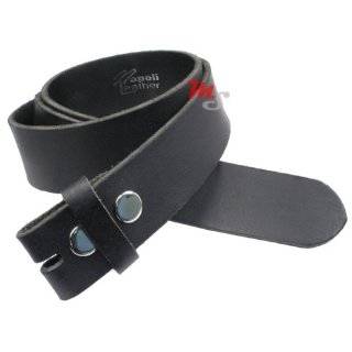  MENS/WOMENS BLACK LEATHER BELT FOR BUCKLES: Clothing