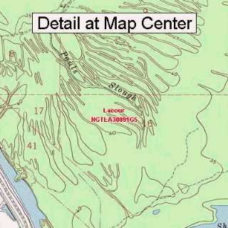   Topographic Quadrangle Map   Lacour, Louisiana (Folded/Waterproof