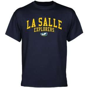  La Salle Explorers Team Arch T Shirt   Navy Blue Sports 