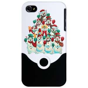  iPhone 4 or 4S Slider Case White Christmas Holiday Stacked 