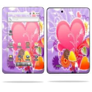   Decal Cover for Coby Kyros MID7015 Tablet Beaming Heart: Electronics
