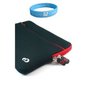  Apple iPad Glove Neoprene Black Red Case + Wristband 