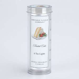 KRINGLE CANDLE 6 Piece Tea Light Frosted Cake Tube