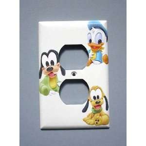  Disney Baby Goofy Donald Duck Pluto OUTLET Switch Plate 