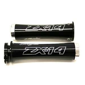 Kawasaki   ZX14 (06 07) Curved Grips Anodized Black (Product Code 