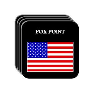  US Flag   Fox Point, Wisconsin (WI) Set of 4 Mini Mousepad 