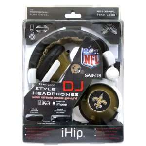  NFL Team Logo DJ Headphone   New Orleans Saints: Sports 