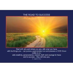  The Road To Success   7X5 Unframed Success Inspirational 