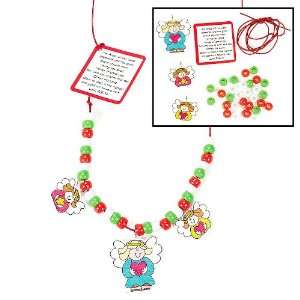   Do It Yourself Christmas Angel Necklace Craft Kit (1 dz) Toys & Games