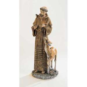   Faith Catholic Saint Francis Figurine Stone Resin Gift Boxed: Home