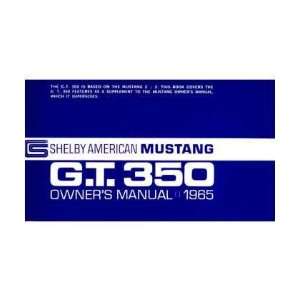  1965 FORD MUSTANG GT 350 Features Owners Manual Supp 