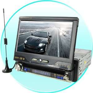  1 DIN Car GPS + DVD + Bluetooth System with 7 Inch 