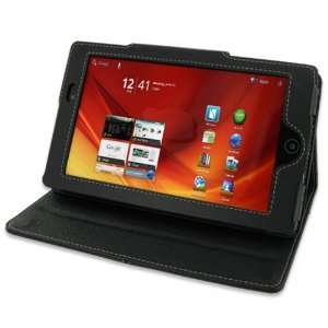   Black Leather Case for Acer ICONIA Tab A100: Computers & Accessories