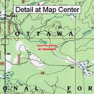 USGS Topographic Quadrangle Map   Sparrow Rapids, Michigan (Folded 