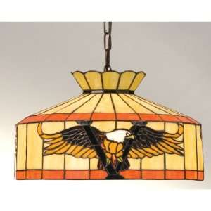 16 Inch W Victory Eagle Swag Pendant Ceiling Fixture:  