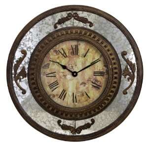  24 Vintage Style Mirrored Roman Numeral Wall Clock: Home 