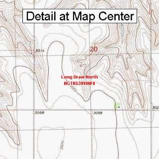 USGS Topographic Quadrangle Map   Long Draw North, Kansas (Folded 