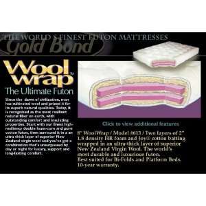 Gold Bond Wool Wrap Futon Mattress   Gold Bond 
